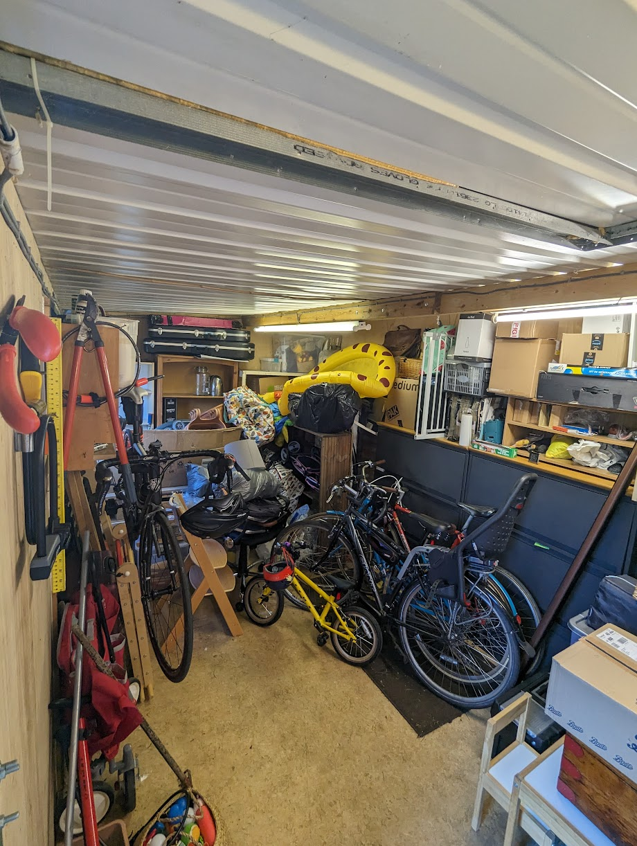 Our shed back in October 2023. Just clearing all this stuff was an achievement in itself.