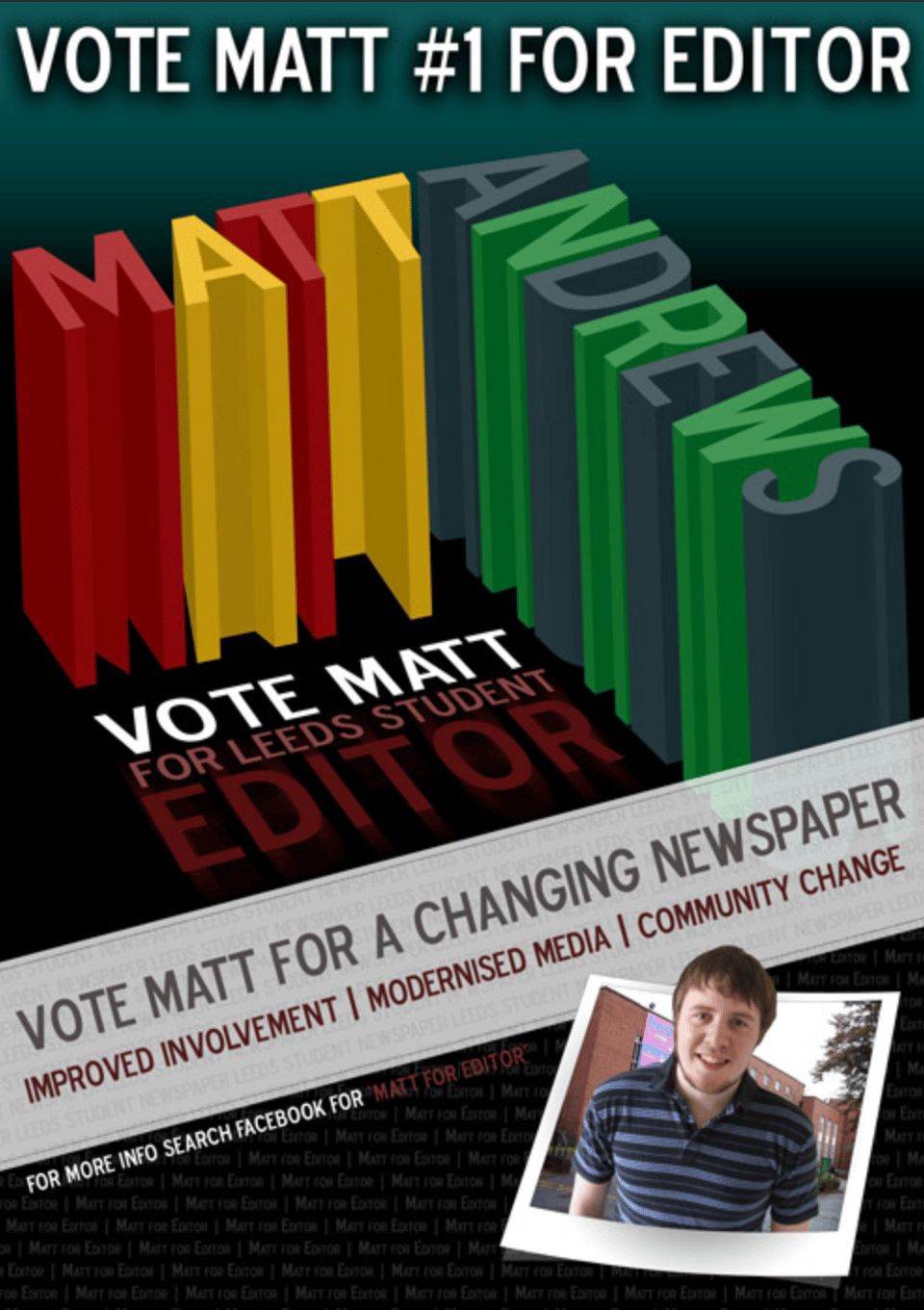 This was the kind of poster I was designing before Maddy’s involvement: too “design-y”, not very “good”.