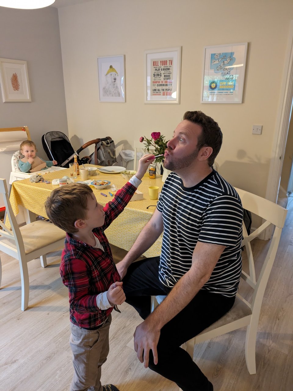 I asked Ted to choose and he thought the pink lipgloss would suit me best.