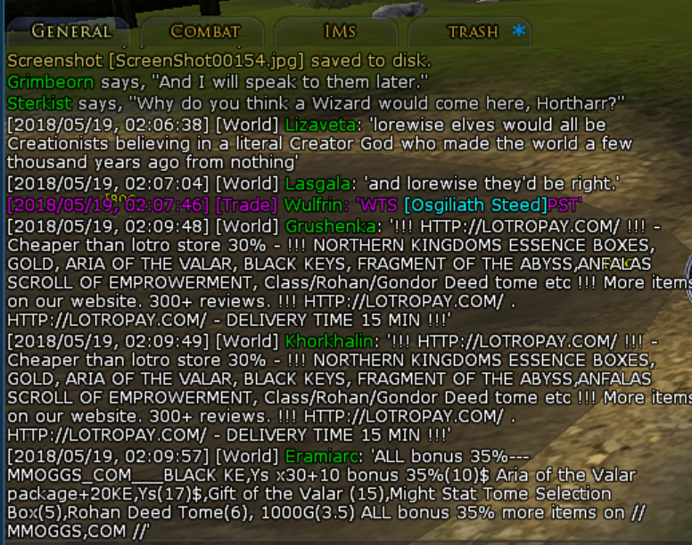 Imagine crap like this constantly distracting you from trying to make friends with Gandalf