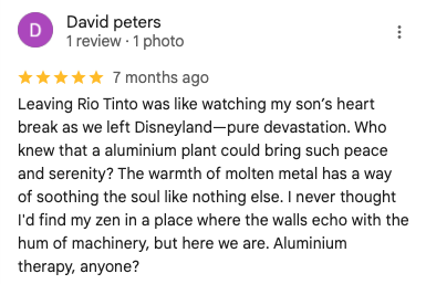 I wonder if Rio Tinto are aware of how many fans they have